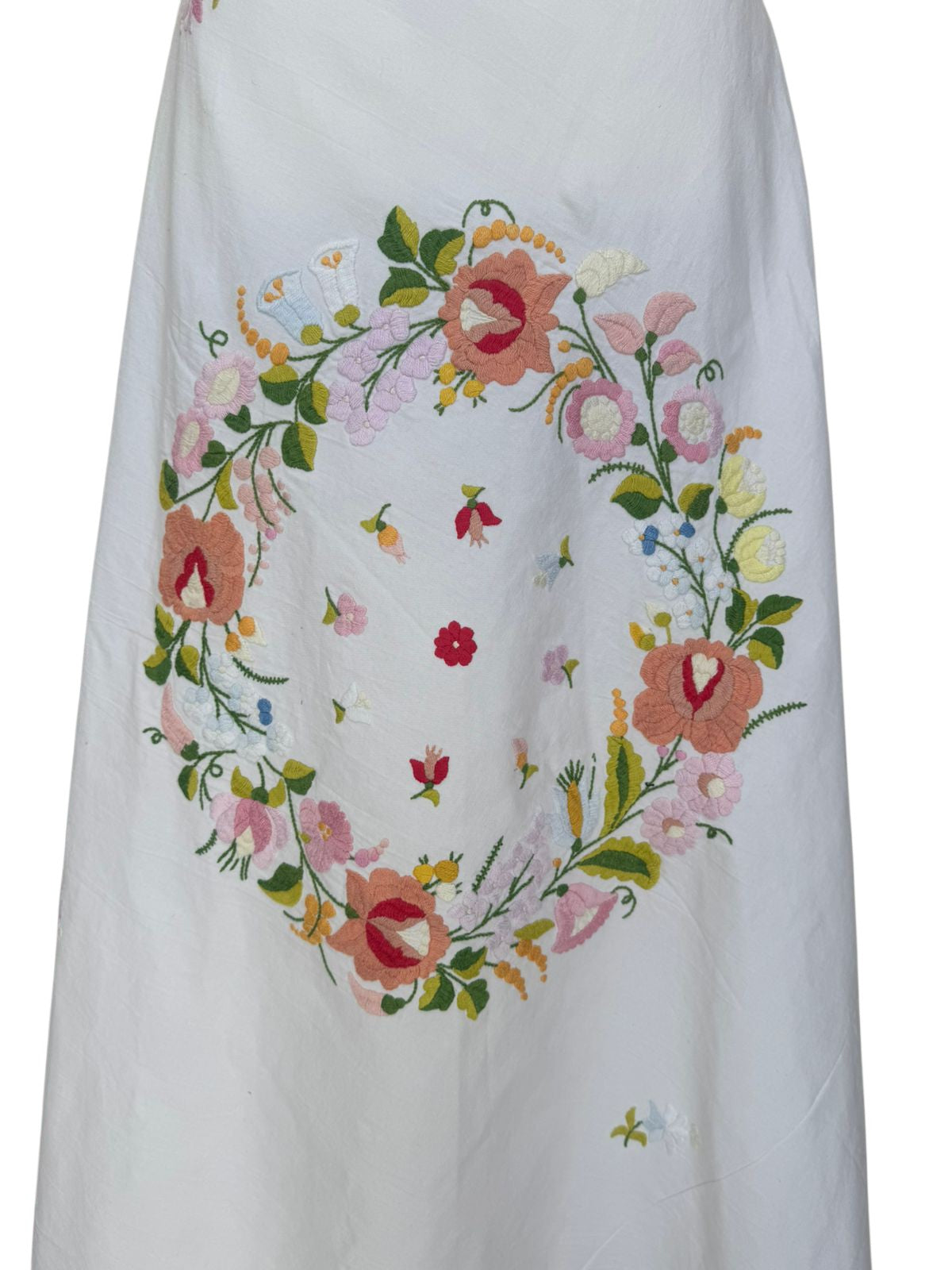 Upcycled Vintage Linen White Dress