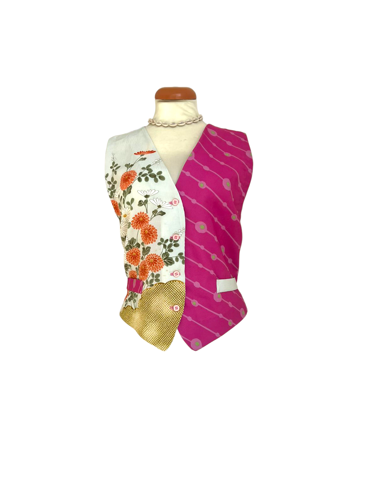 Silk scarf vest