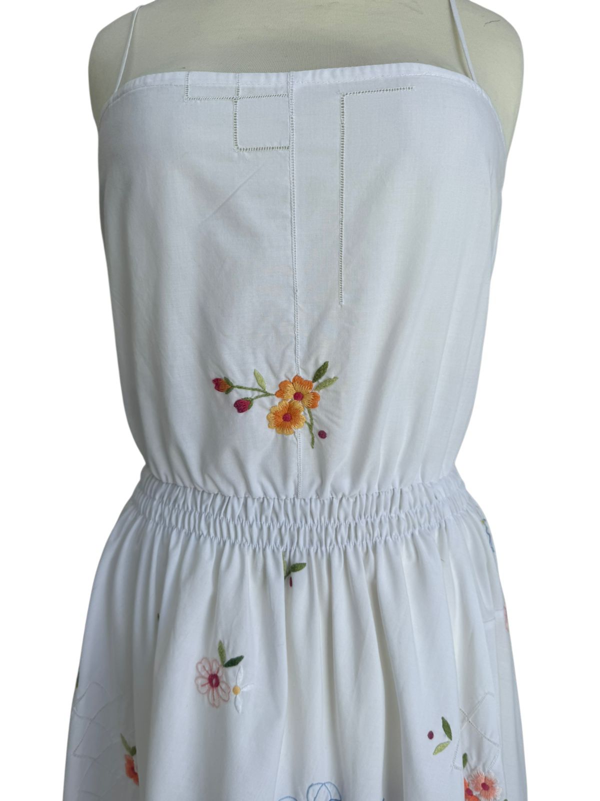UPCYCLED VINTAGE LINEN WHITE DRESS