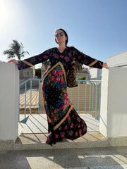 NH X ALULA LONG BLACK DRESS