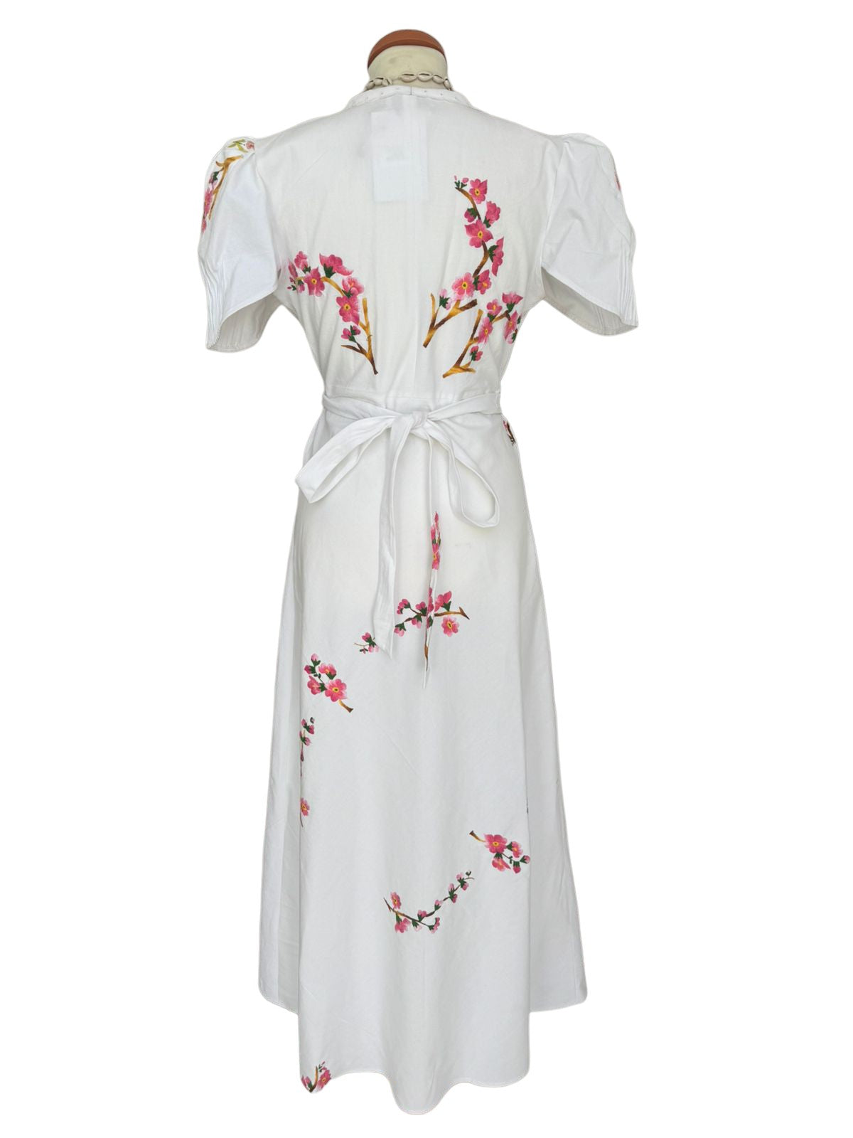Upcycled Vintage Linen White Dress