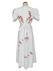 Upcycled Vintage Linen White Dress