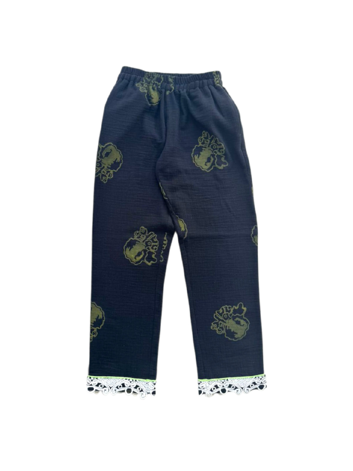 SHALKY HAND BLOCK PRINTED BLACK SHIRT AND PANTS SET (2-5 YEARS OLD)