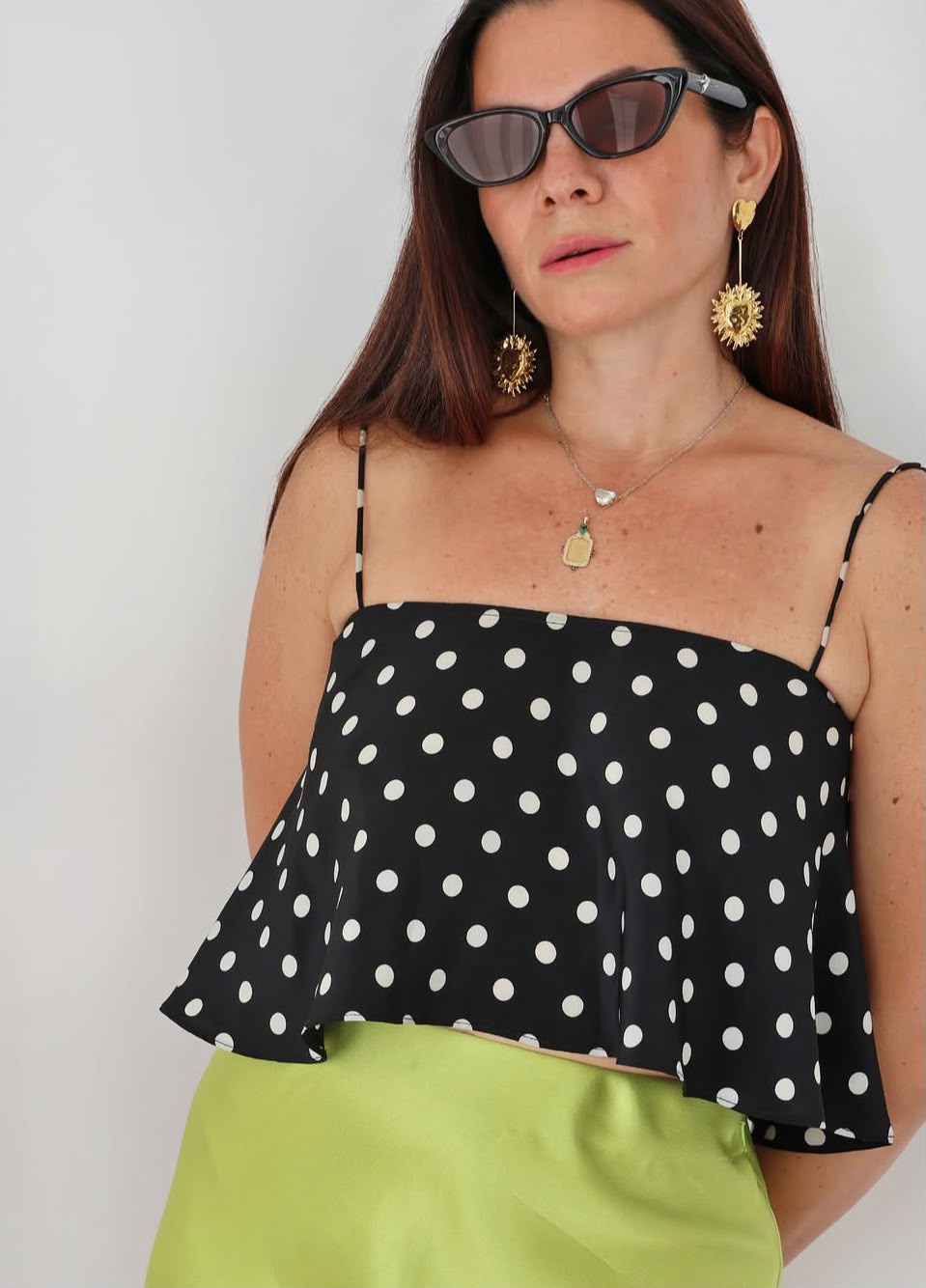SILK POLKA DOT TOP