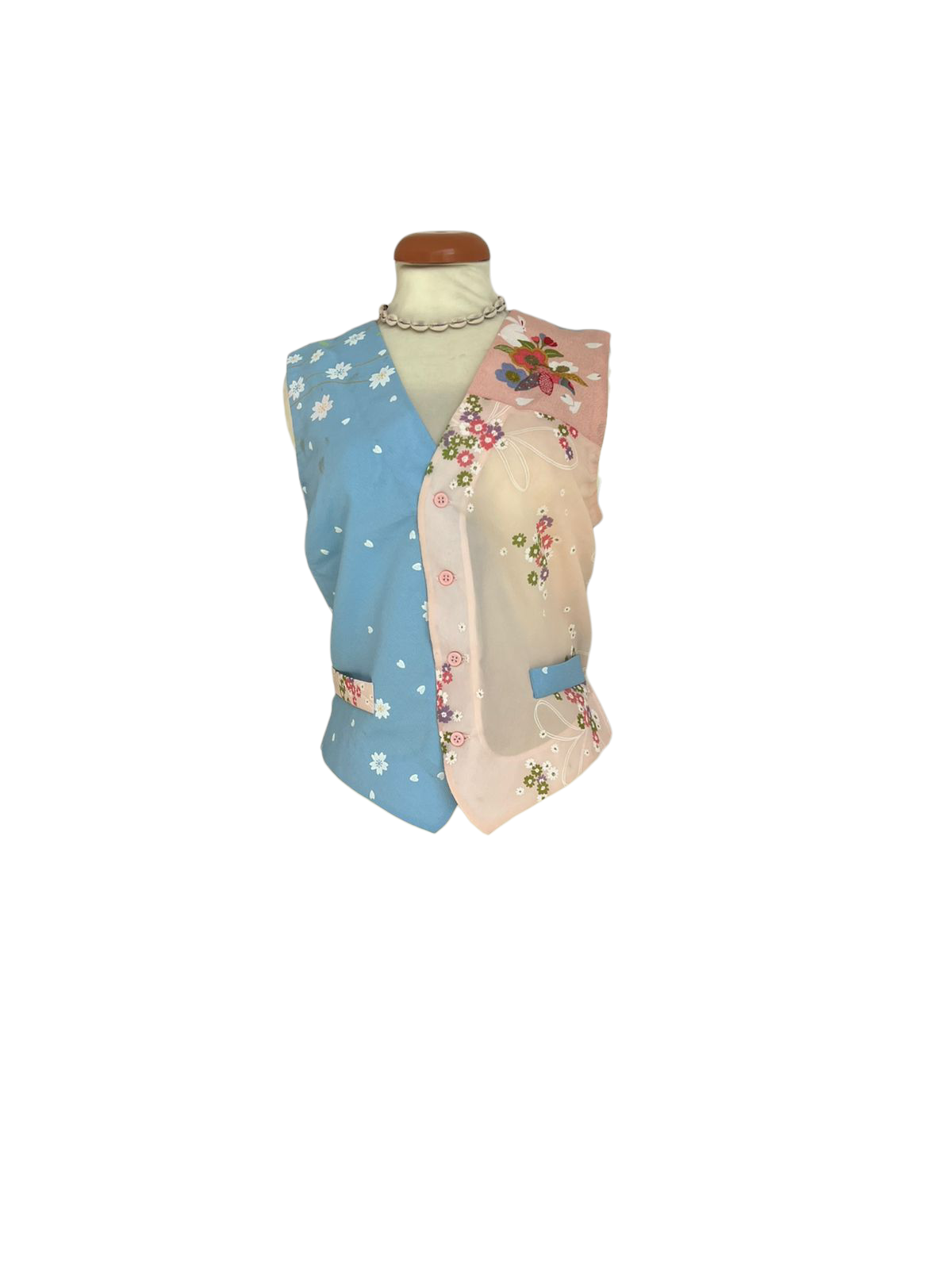 Silk scarf vest