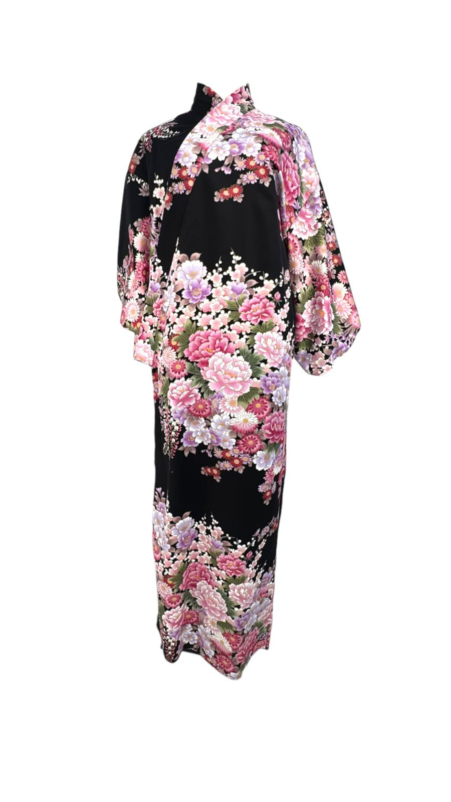 AUTHENTIC JAPANESE COTTON KIMONO BLACK