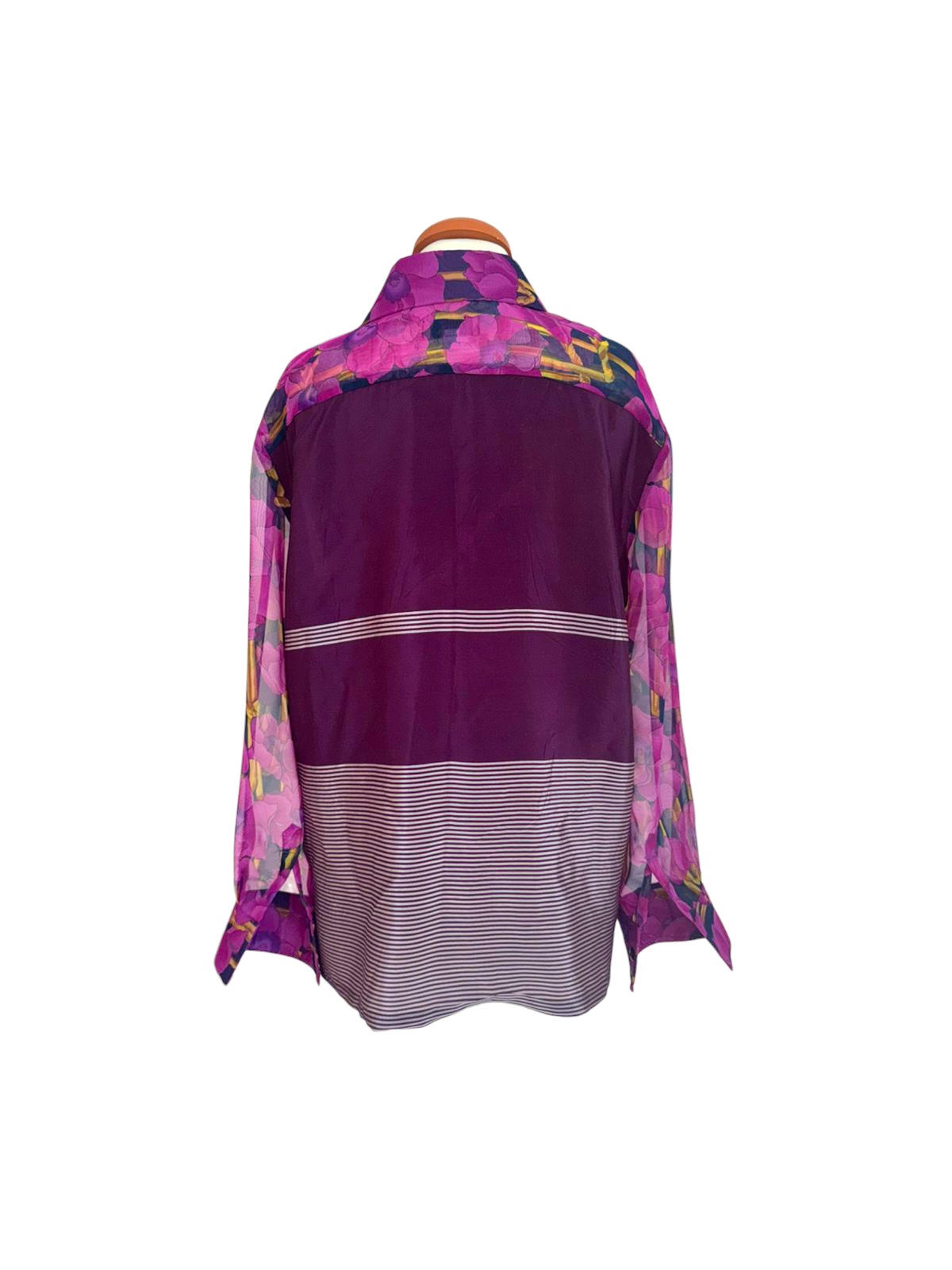 Upcycled scarf long sleeves shirt