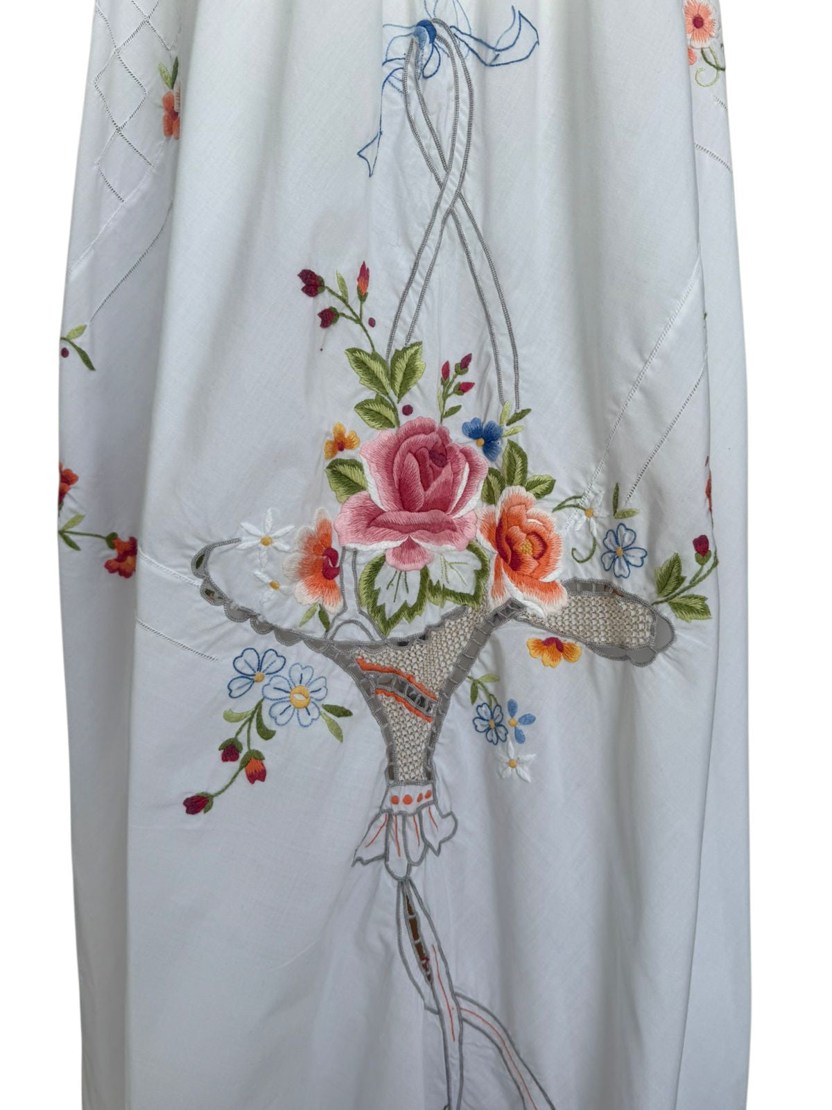 UPCYCLED VINTAGE LINEN WHITE DRESS