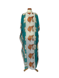 Upcycled light scarf kaftan 2