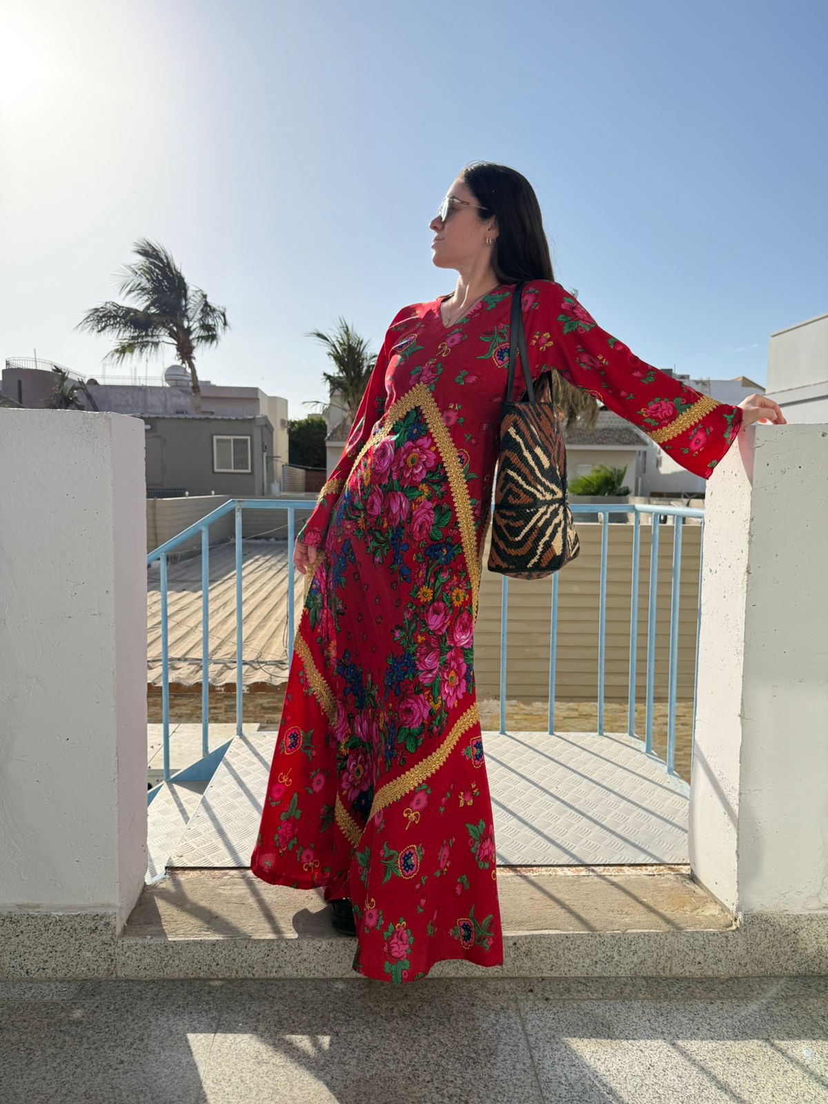 NH X ALULA LONG RED DRESS