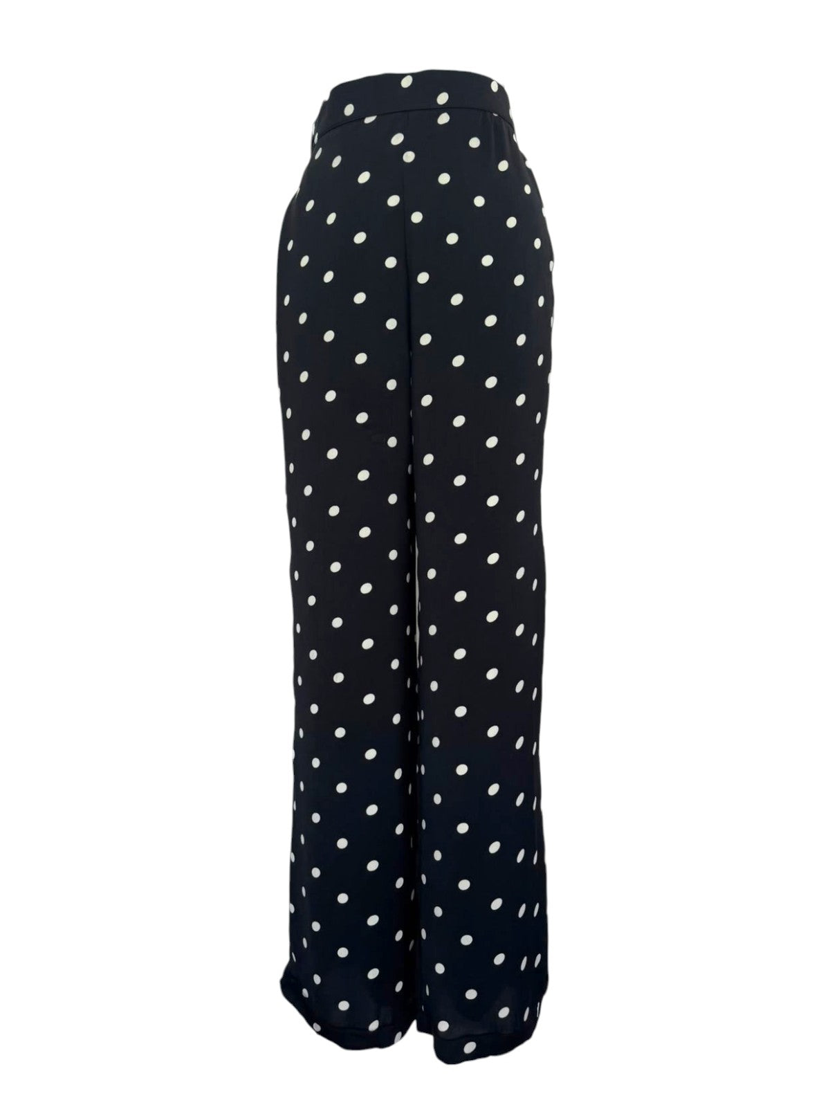 Polka dot silk pants