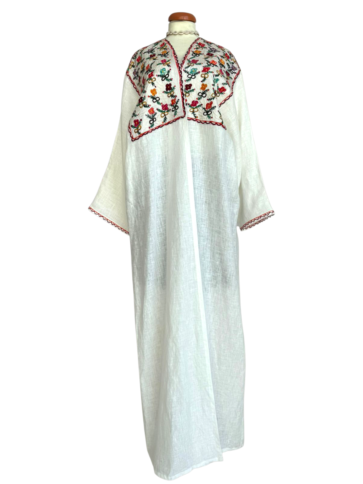 UPCYCLED TUSCANY EMBROIDERY LINEN ABAYA