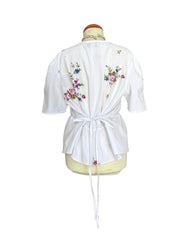 UPCYCLED VINTAGE LINEN WHITE TOP