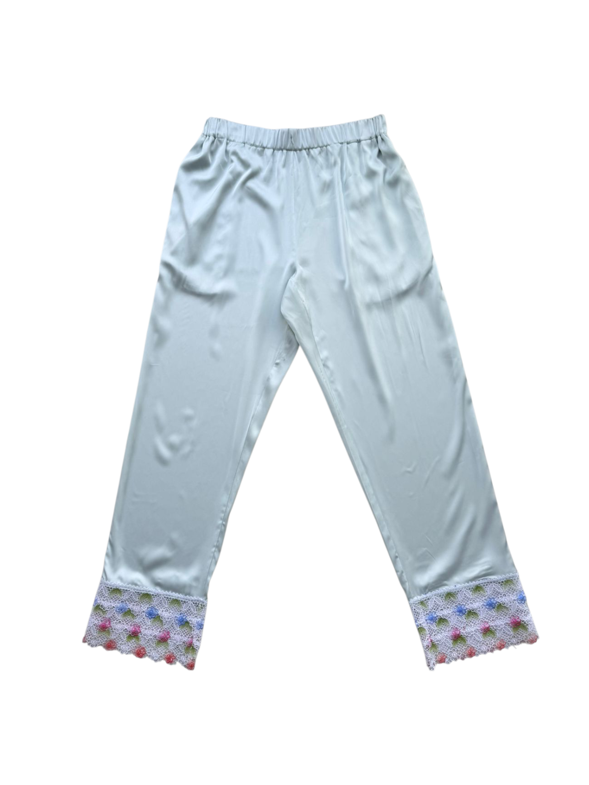 SILK PANTS WITH LACE