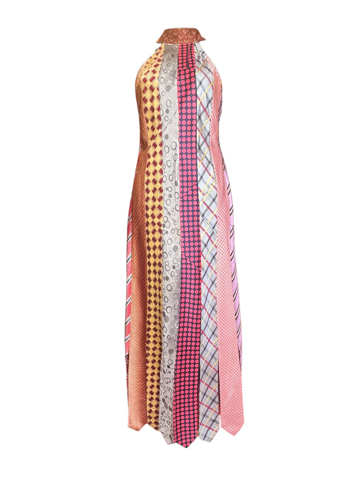 UPCYCLED VINTAGE TIES DRESS