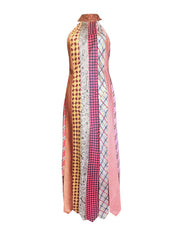 UPCYCLED VINTAGE TIES DRESS