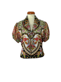Silk scarf top
