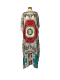 Upcycled light scarf kaftan 2