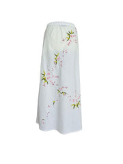 UPCYCLED VINTAGE LINEN WHITE SKIRT