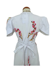 Upcycled Vintage Linen White Dress