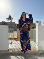 NH X ALULA LONG BLUE DRESS