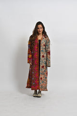 LONG BURGUNDY COAT