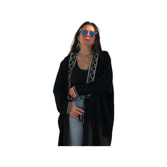 Silver Love Abaya