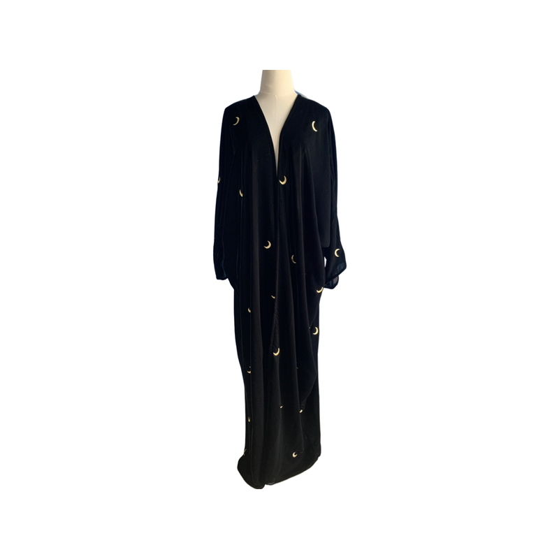 Gold moon velvet abaya