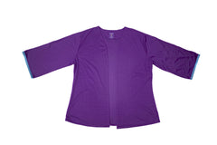 DARK PURPLE CARDIGAN AND TOP WITH PANTS SET