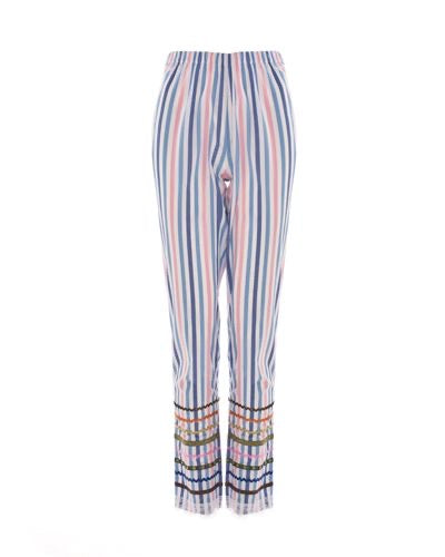 Plain sky top and pants set