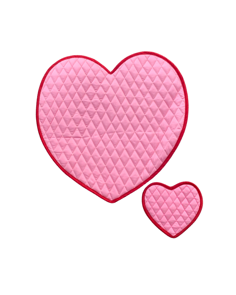 4 Heart plate mat and 4 coaster